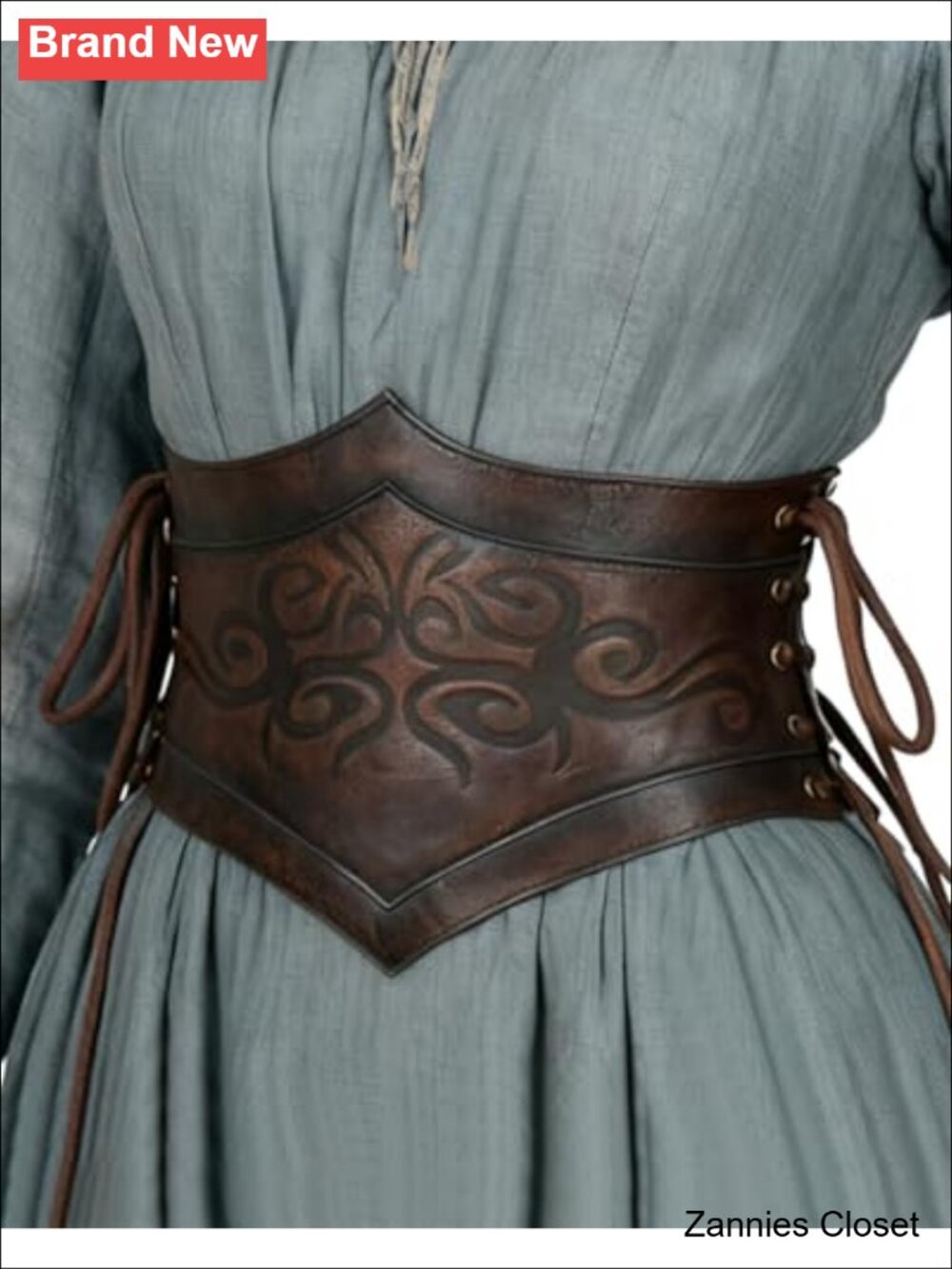 ✨ L'VOW Wide Cinch Belt PU Leather Medieval Corset Renaissance Viking